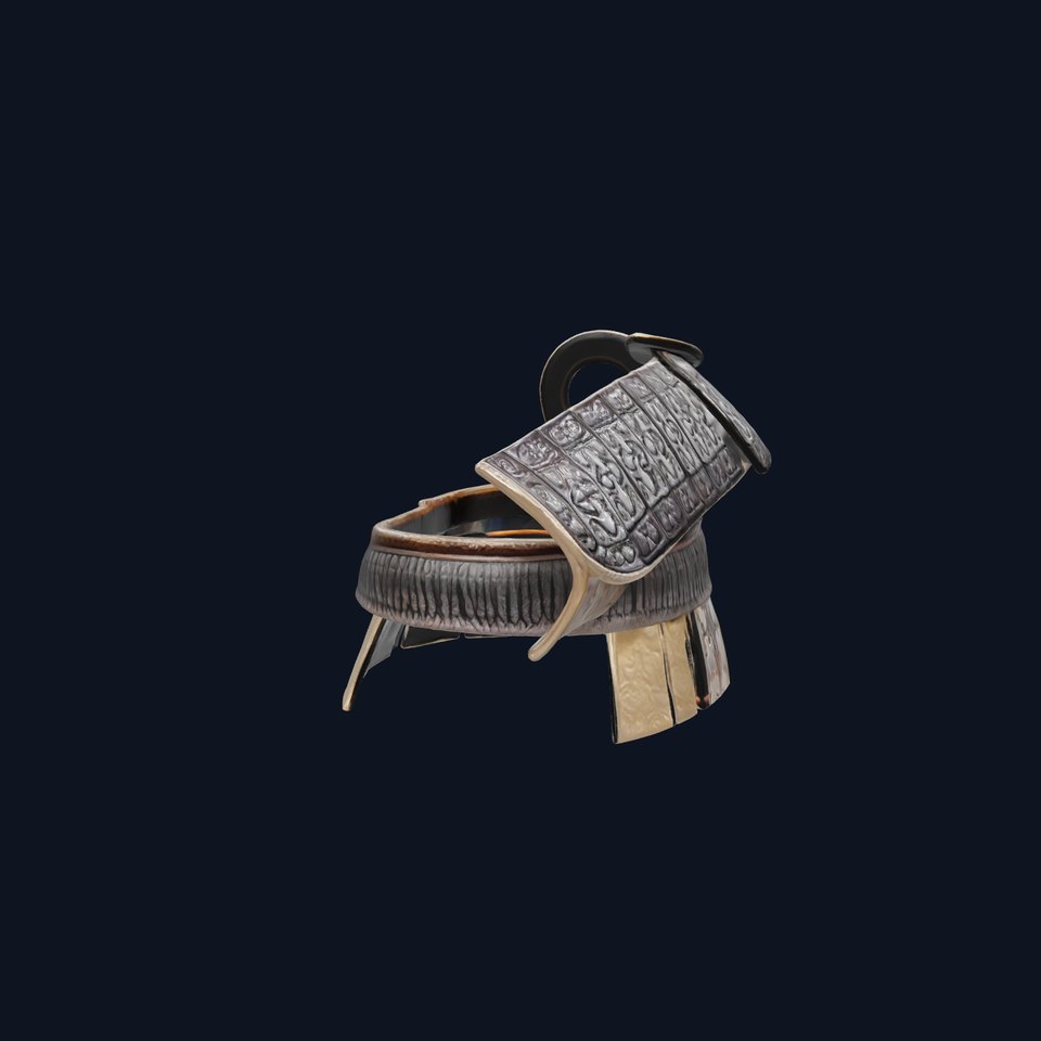 Authentic Ancient Samurai Armor with Ornate Engravings